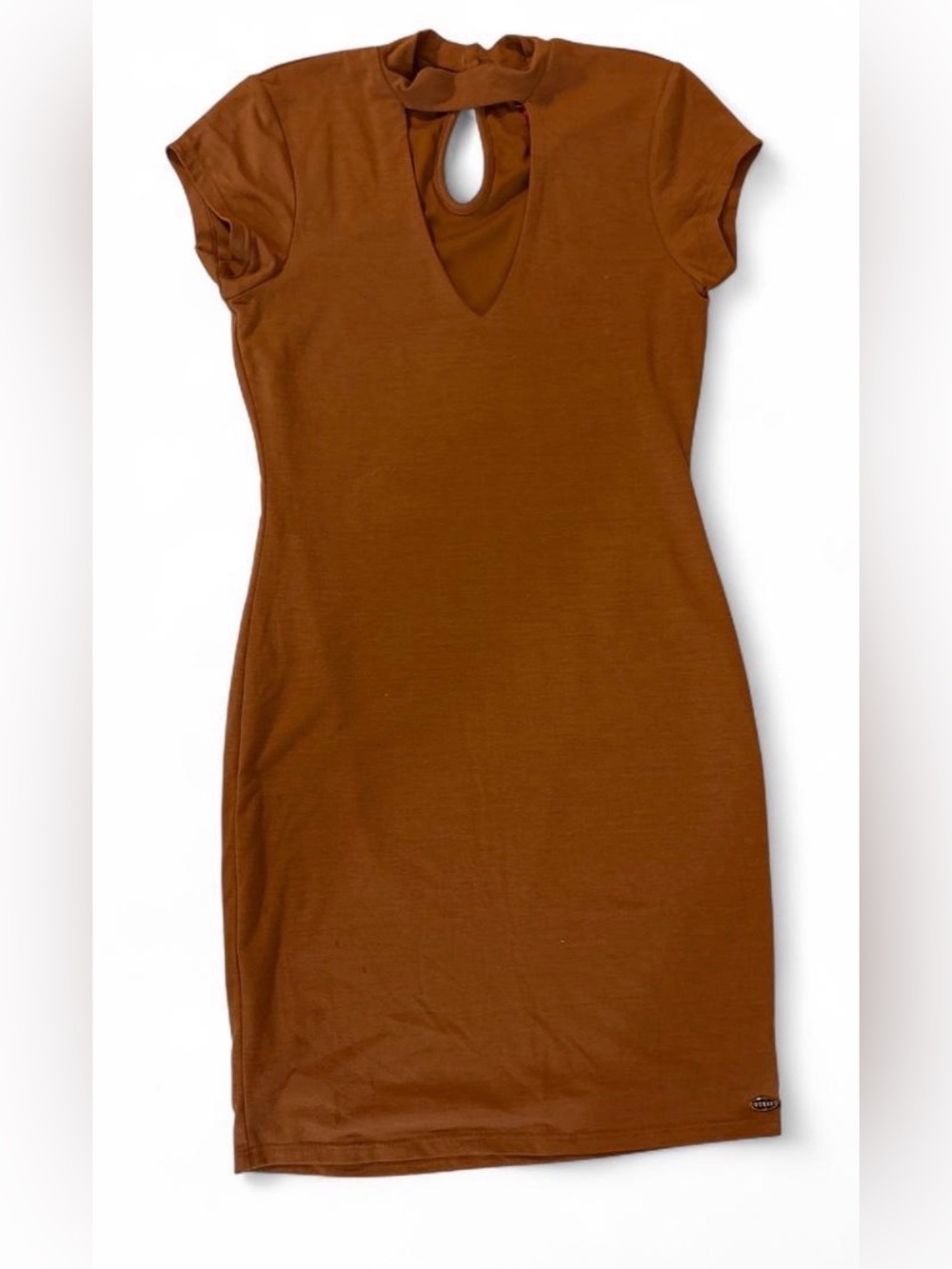 Guess Mini Bodycon Dress in Rich Brown